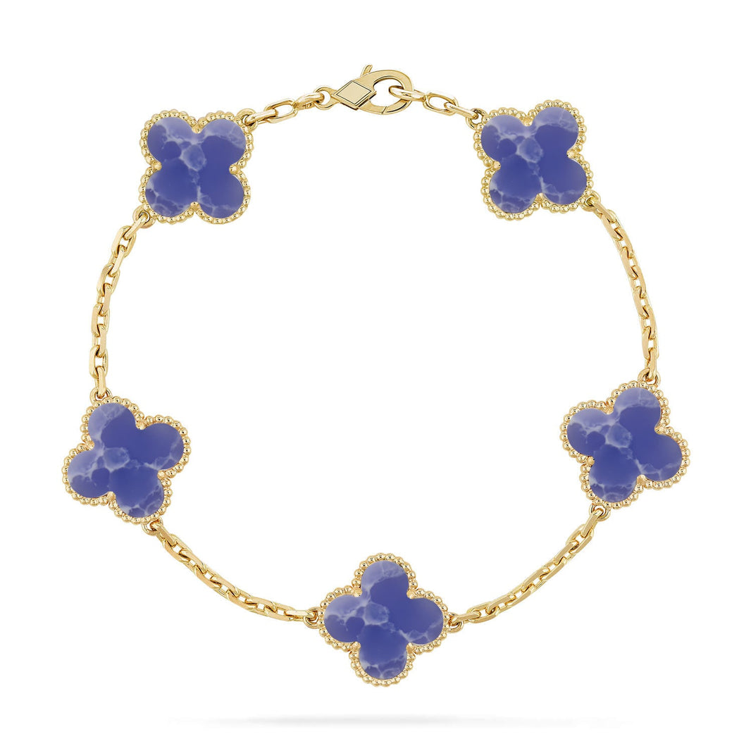 [Amore Jewelry]CLOVER 5 MOTIF BLUE VEINS BRACELET COLLECTION