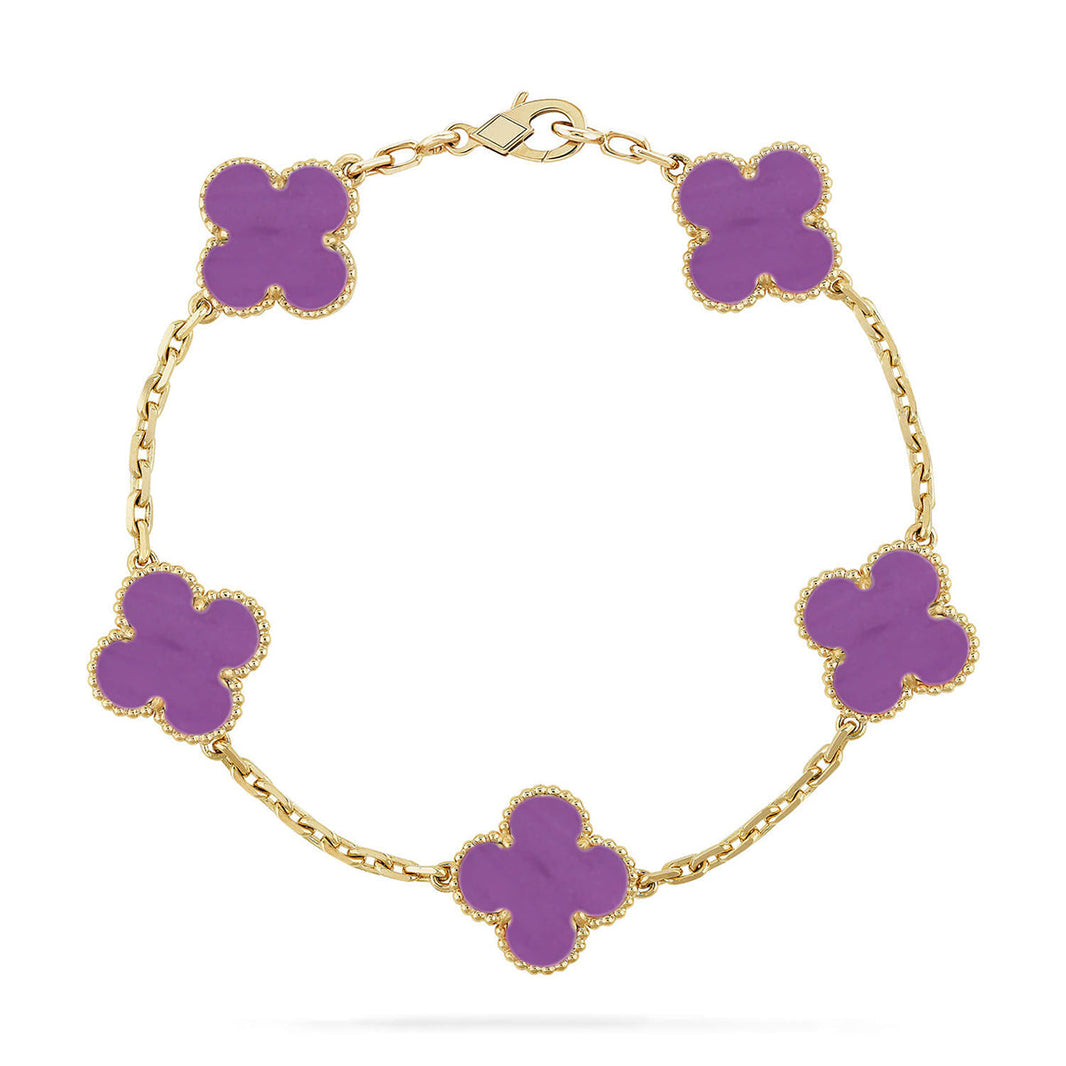 [Amore Jewelry] CLOVER 5 MOTIF VIOLET BRACELET COLLECTION