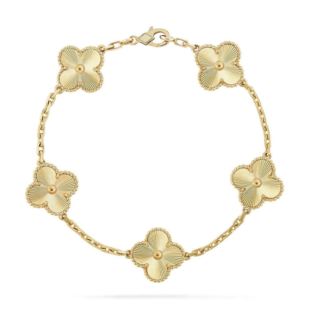 [Amore Jewelry]CLOVER 5 FLOWERS LASER BRACELET