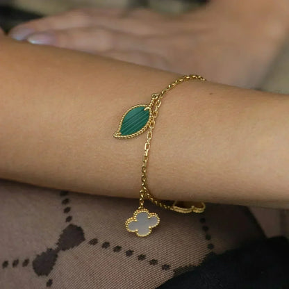 [Amore Jewelry]LUCKY SPRING 5 MOTIF GOLD BRACELET