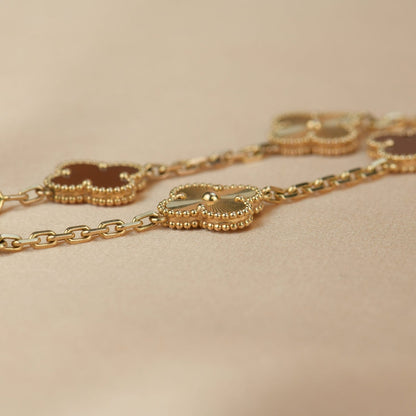 [Amore Jewelry]CLOVER  5 MOTIFS CARNELIAN GOLD BRACELET