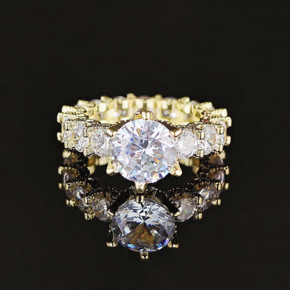 [Amore Jewelry]Exquisite Multicolored Radiant Zircon Everyday Ring