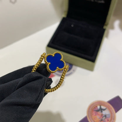 [Amore Jewelry]CLOVER RIVERSIBLE BLUE AGATE RING