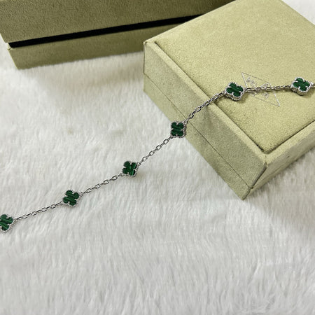 [Amore Jewelry]CLOVER 6 MOTIF MALACHITE BRACELET