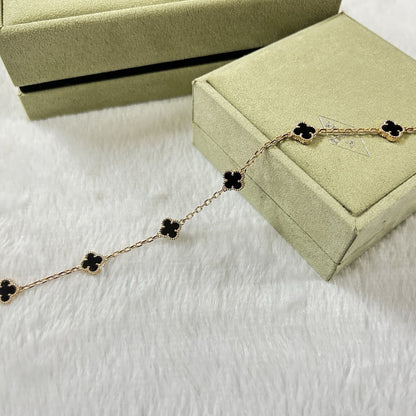 [Amore Jewelry]CLOVER 6 MOTIF  ONYXS BRACELET