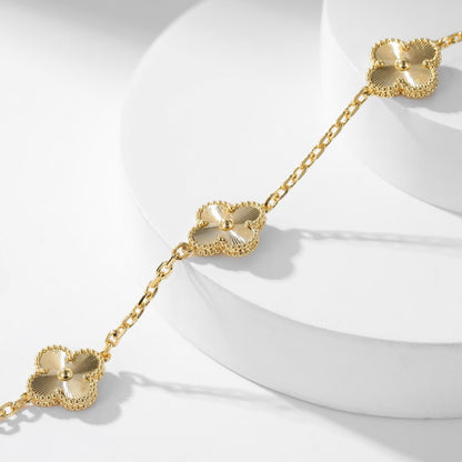 [Amore Jewelry]CLOVER 10 MOTIFS LASER NECKLACE