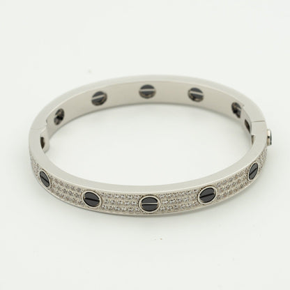 [Amore Jewelry]LOVE BRACELET 6.1MM DIAMOND-PAVED CERAMIC
