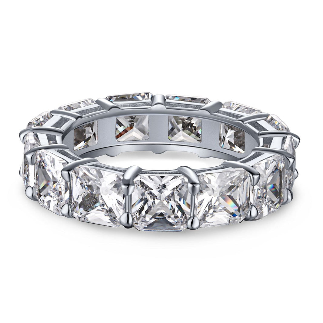 [Amore Jewelry]Elegant Princess Cut Tennis Ring