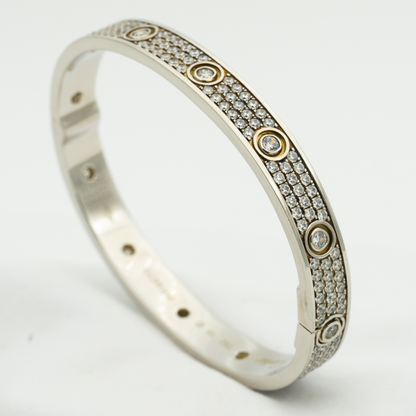 [Amore Jewelry]LOVE BRACELET 6.1MM DIAMOND-PAVED 10 BIG DIAMONDS