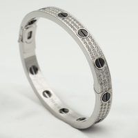 [Amore Jewelry]LOVE BRACELET 6.1MM DIAMOND-PAVED CERAMIC