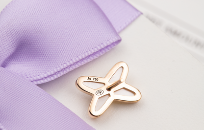 [Amore Jewelry]JEUX DE WHITE MOP ROSE GOLD DIAMOND EARRINGS