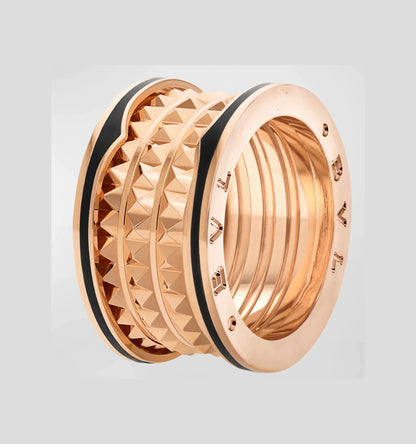 [Amore Jewelry]ZERO 1 ROCK BLACK CERAMIC PINK GOLD LARGE MODEL