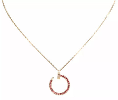 [Amore Jewelry]JUSTE NECKLACE GOLD RED DIAMONDS