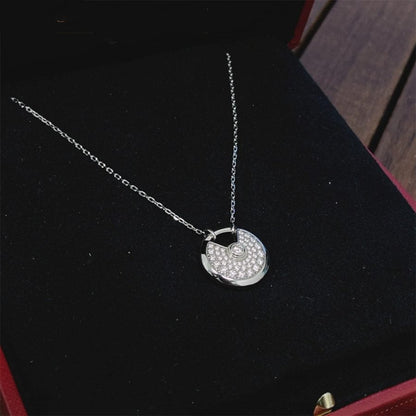 [Amore Jewelry]AMULETTE SILVER FULL DIAMOND NECKLACE