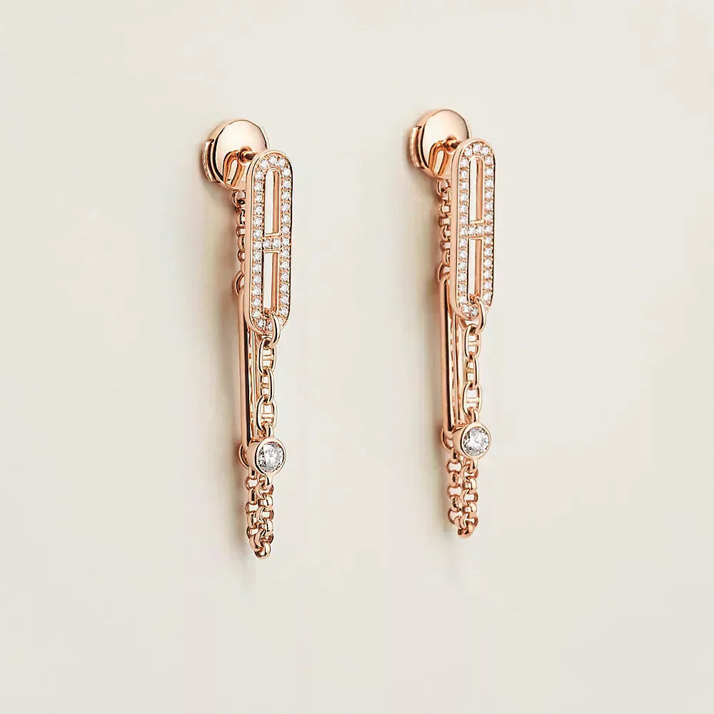 [Amore Jewelry]CHAINE CHAOS DIAMOND DROP EARRINGS