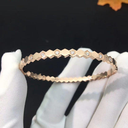 [Amore Jewelry]BEE LOVE PINK GOLD DIAMOND BRACELET