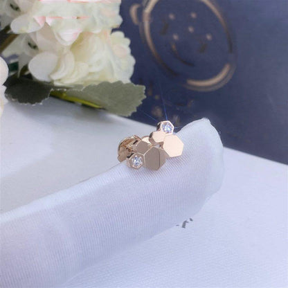 [Amore Jewelry]BEE LOVE PINK GOLD DIAMOND EARRINGS