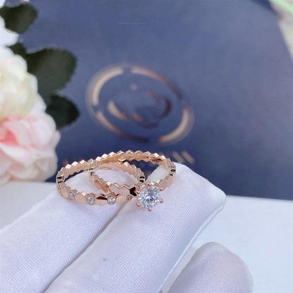 [Amore Jewelry]BEE LOVE RING PINK GOLD 1 DIAMOND
