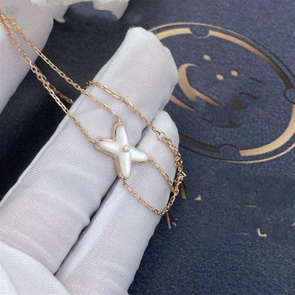 [Amore Jewelry]JEUX BRACELET WHITE MOP PINK GOLD 1 DIAMOND