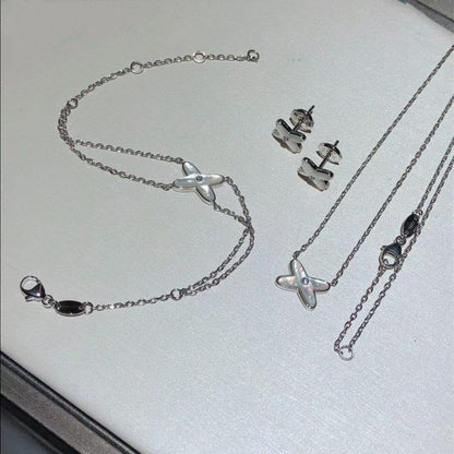 [Amore Jewelry]JEUX BRACELET WHITE MOP SILVER 1 DIAMOND