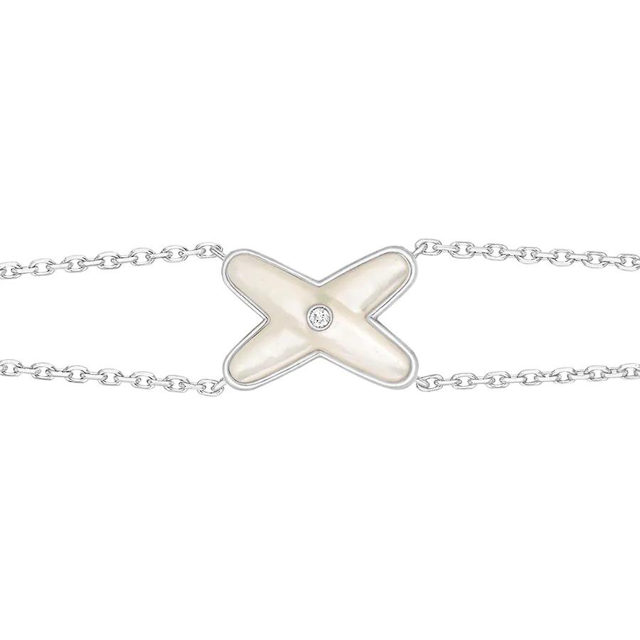 [Amore Jewelry]JEUX BRACELET WHITE MOP SILVER 1 DIAMOND