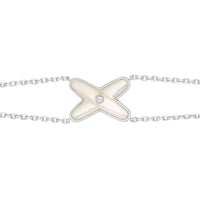 [Amore Jewelry]JEUX BRACELET WHITE MOP SILVER 1 DIAMOND