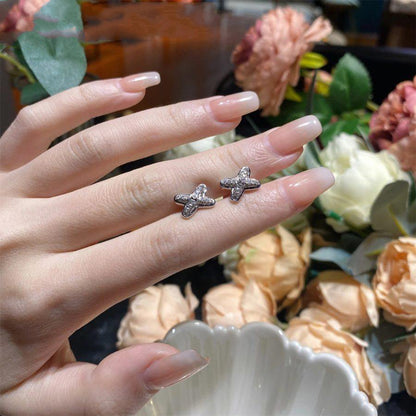 [Amore Jewelry]JEUX DE SILVER DIAMOND EARRINGS