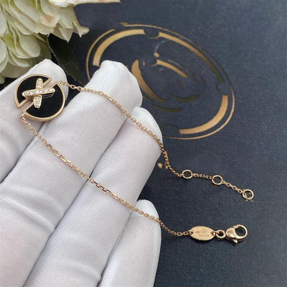 [Amore Jewelry]JEUX DE BRACELET ONYX PINK GOLD DIAMOND