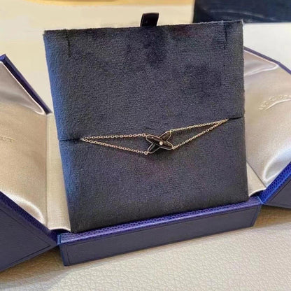 [Amore Jewelry]JEUX BRACELET ONYX PINK GOLD 1 DIAMOND