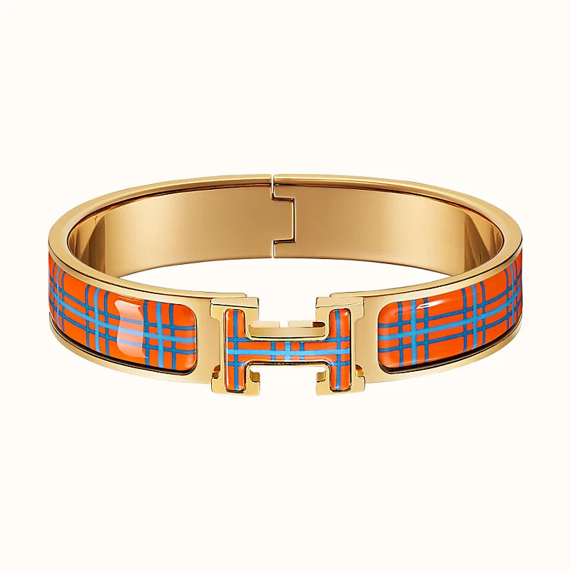 [Amore Jewelry]H TARTAN BRACELET 12MM