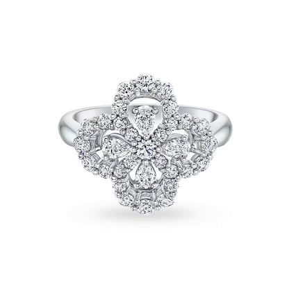 [Amore Jewelry]LOOP RING FULL MOTIF DIAMOND 16MM SILVE