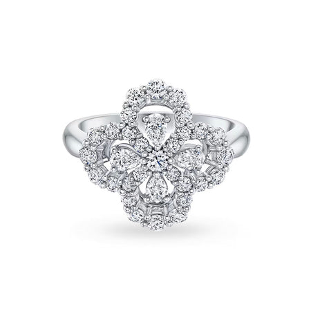 [Amore Jewelry]LOOP RING FULL MOTIF DIAMOND 16MM SILVE