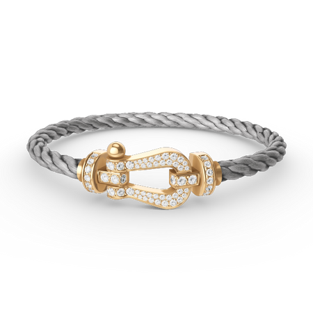 [Amore Jewelry]FORCE LARGE HORSESHOE FULL DIAMOND BRACELET GOLD