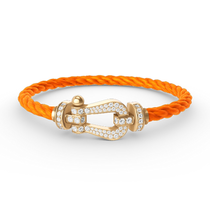 [Amore Jewelry]FORCE LARGE HORSESHOE FULL DIAMOND BRACELET GOLD
