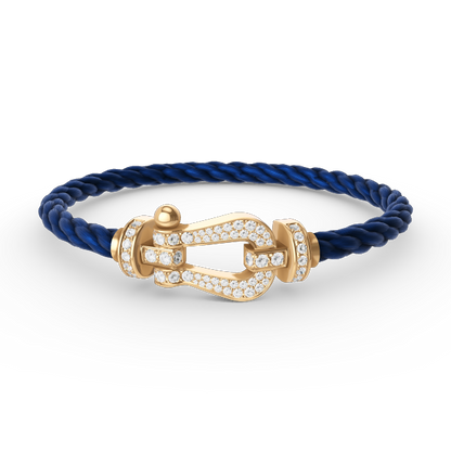 [Amore Jewelry]FORCE LARGE HORSESHOE FULL DIAMOND BRACELET GOLD