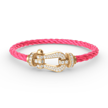 [Amore Jewelry]FORCE LARGE HORSESHOE FULL DIAMOND BRACELET GOLD