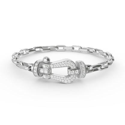 [Amore Jewelry]FORCE LARGE HORSESHOE CLASP  METAL BRACELET