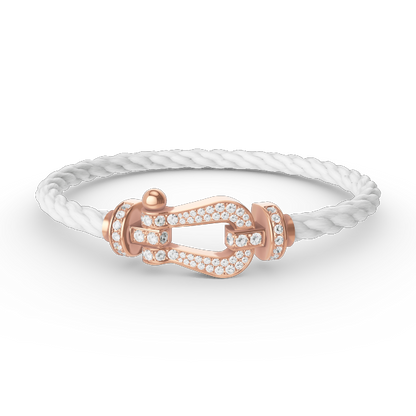 [Amore Jewelry]FORCE LARGE HORSESHOE FULL DIAMOND BRACELET ROSE GOLD