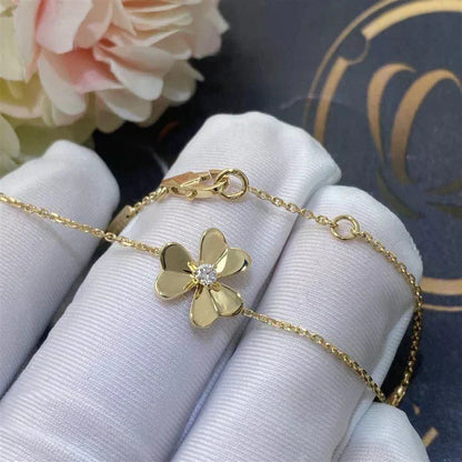[Amore Jewelry]FRIVOLE GOLD FLOWER PINK MALACHITE BRACELET