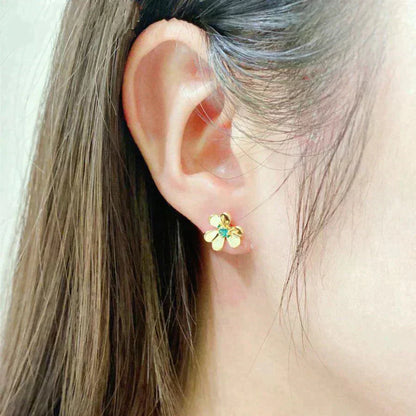 [Amore Jewelry]FRIVOLE  FLOWER MALACHITE EARRINGS