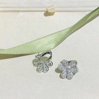 [Amore Jewelry]FRIVOLE SILVER FLOWER DIAMOND EARRINGS