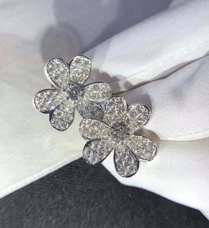 [Amore Jewelry]FRIVOLE SILVER FLOWER DIAMOND EARRINGS