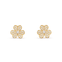 [Amore Jewelry]FRIVOLE GOLD FLOWER DIAMOND EARRINGS