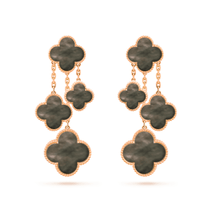 [Amore Jewelry]CLOVER EARRINGS DARK MOP 4 MOTIFS ROSE GOLD
