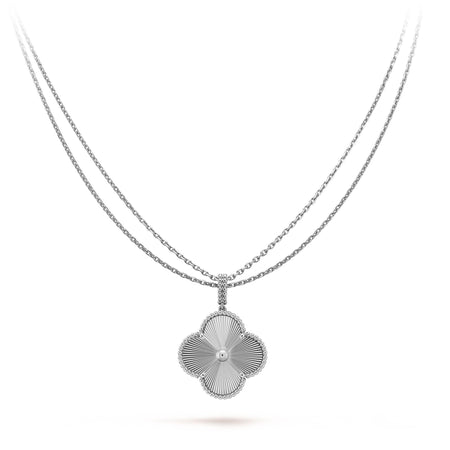 [Amore Jewelry]CLOVER 25MM SILVER BIG CLOVER NECKLACE
