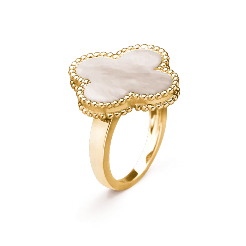 [Amore Jewelry]CLOVER WHITE MOP RING