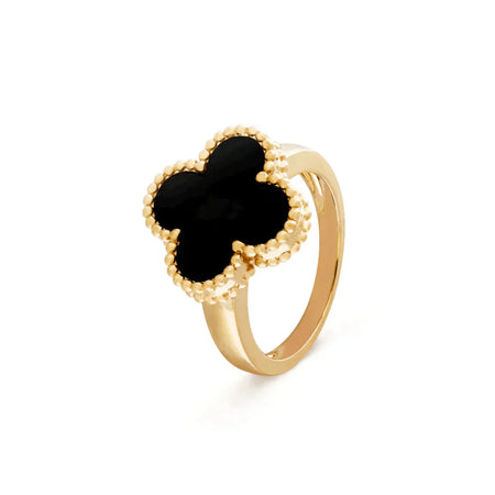 [Amore Jewelry]CLOVER ONYX RING