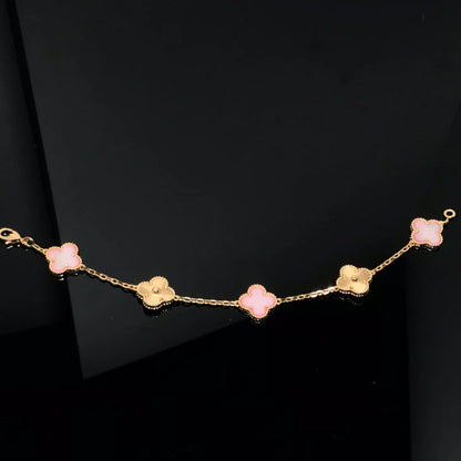 [Amore Jewelry] CLOVER 5 MOTIFS  PINK MOP BRACELET COLLECTION