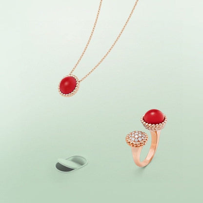 [Amore Jewelry]PERLEE COULEURS DIAMOND ROSE GOLD BETWEEN THE FINGER RING