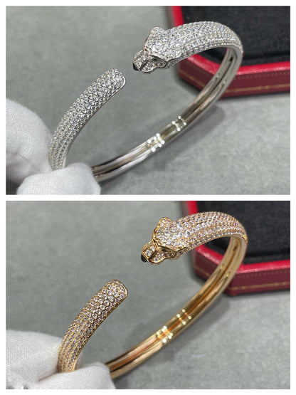 [Amore Jewelry]PANTHERE FULL DIAMOND OPEN BRACELET